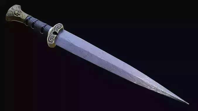 Apsu Dagger Low-poly 3D model