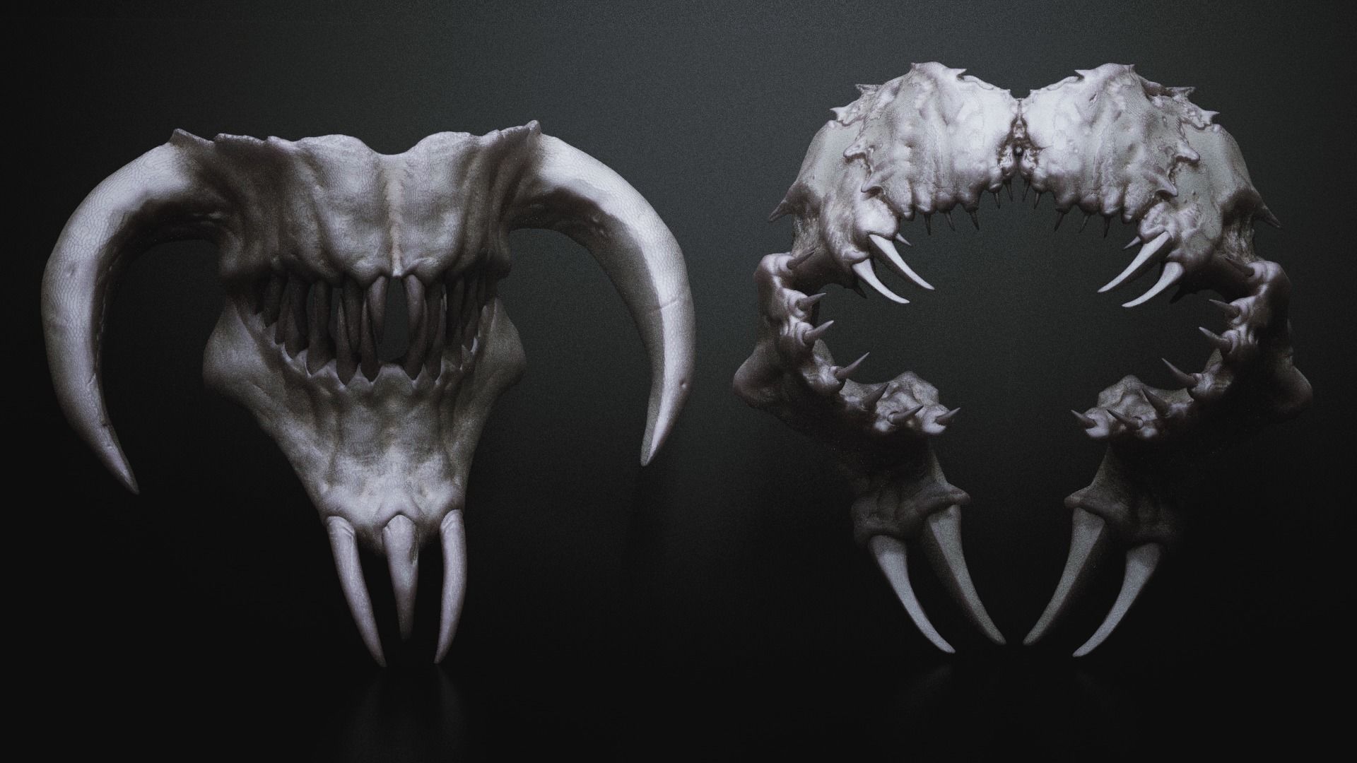 JAWS - 33 Monster Mouths and Skulls with IMM Brush and OBJs 3D model_6