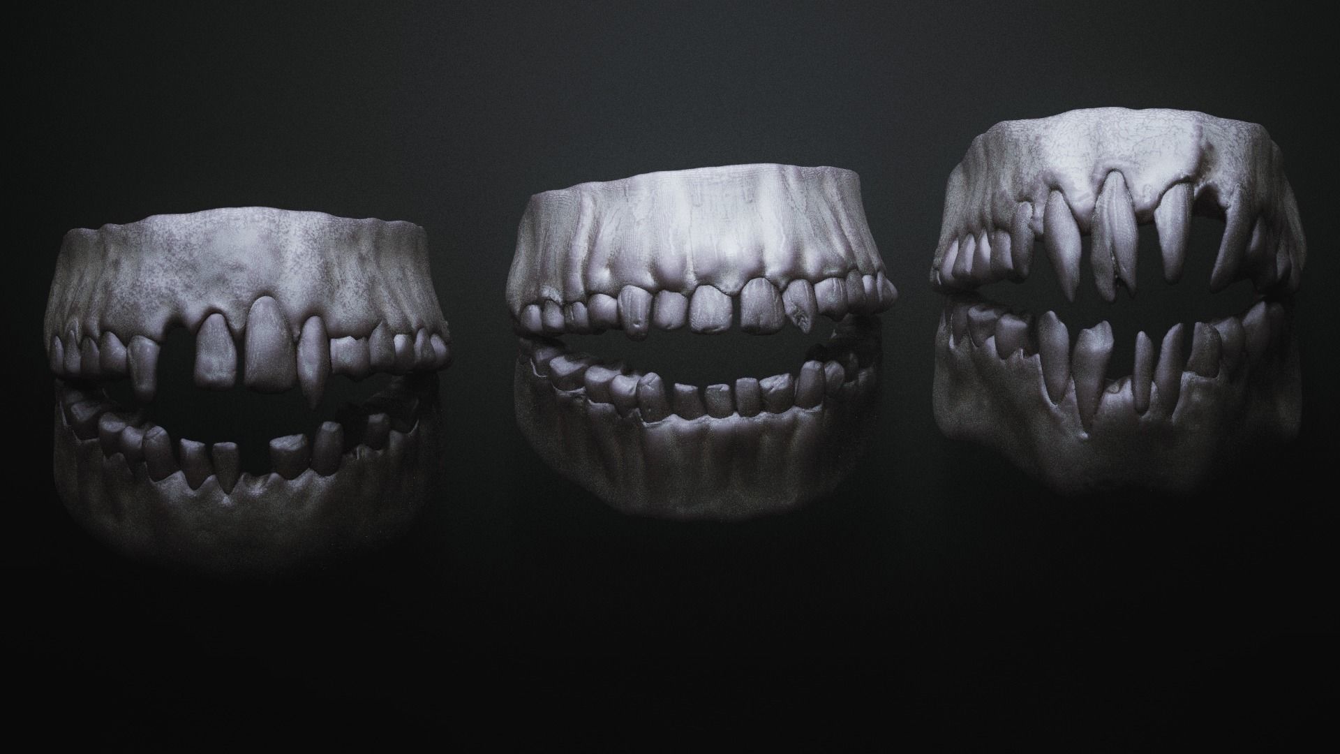 JAWS - 33 Monster Mouths and Skulls with IMM Brush and OBJs 3D model_19