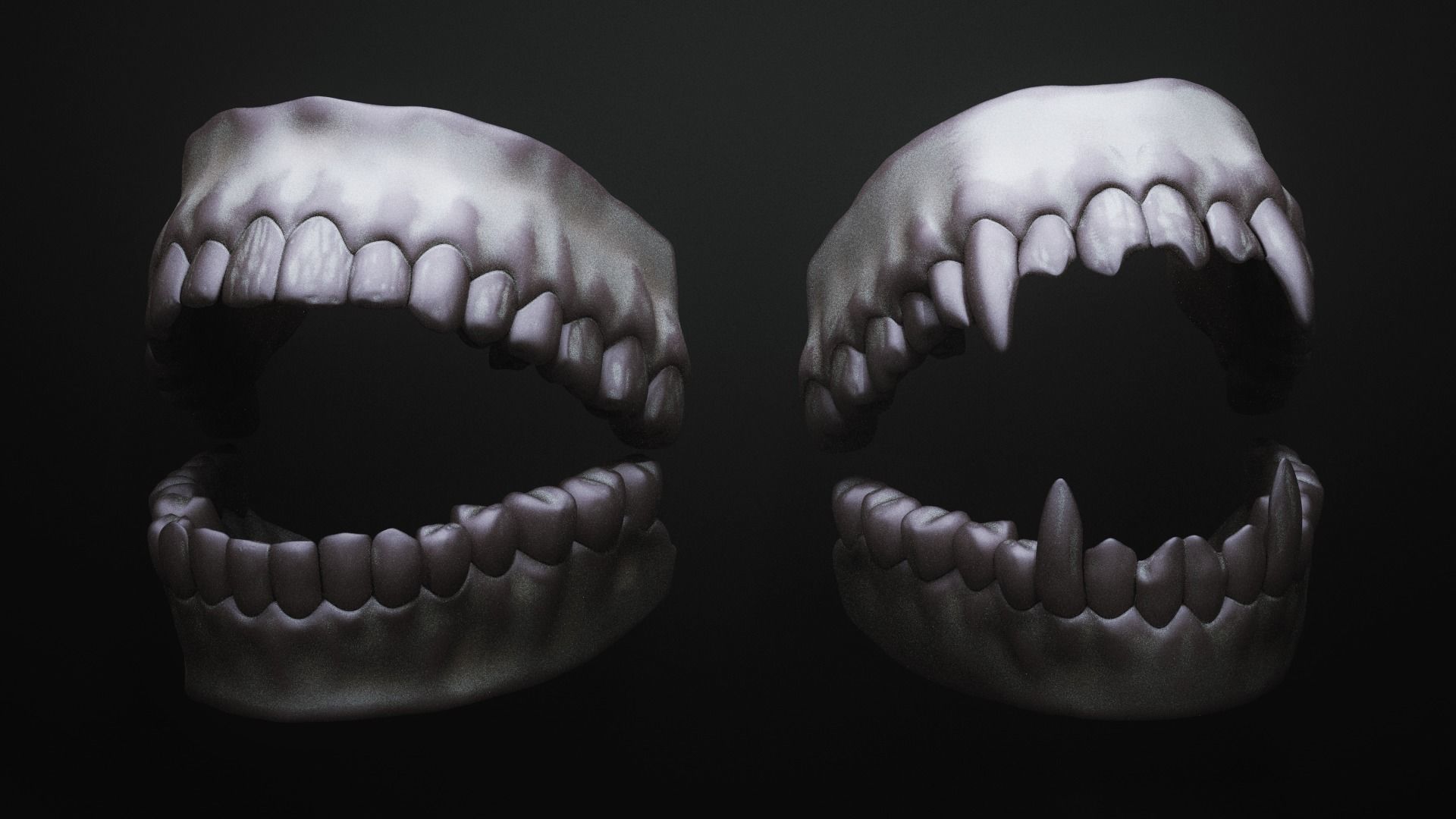 JAWS - 33 Monster Mouths and Skulls with IMM Brush and OBJs 3D model_20