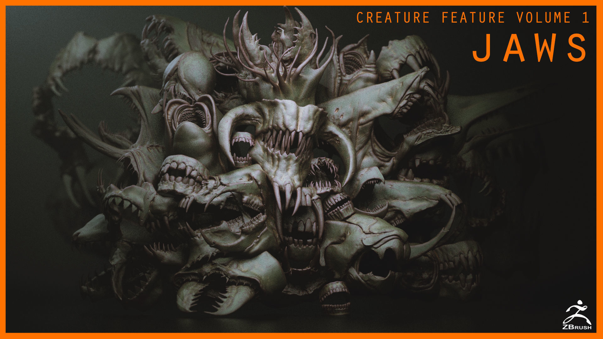 JAWS - 33 Monster Mouths and Skulls with IMM Brush and OBJs 3D model_2