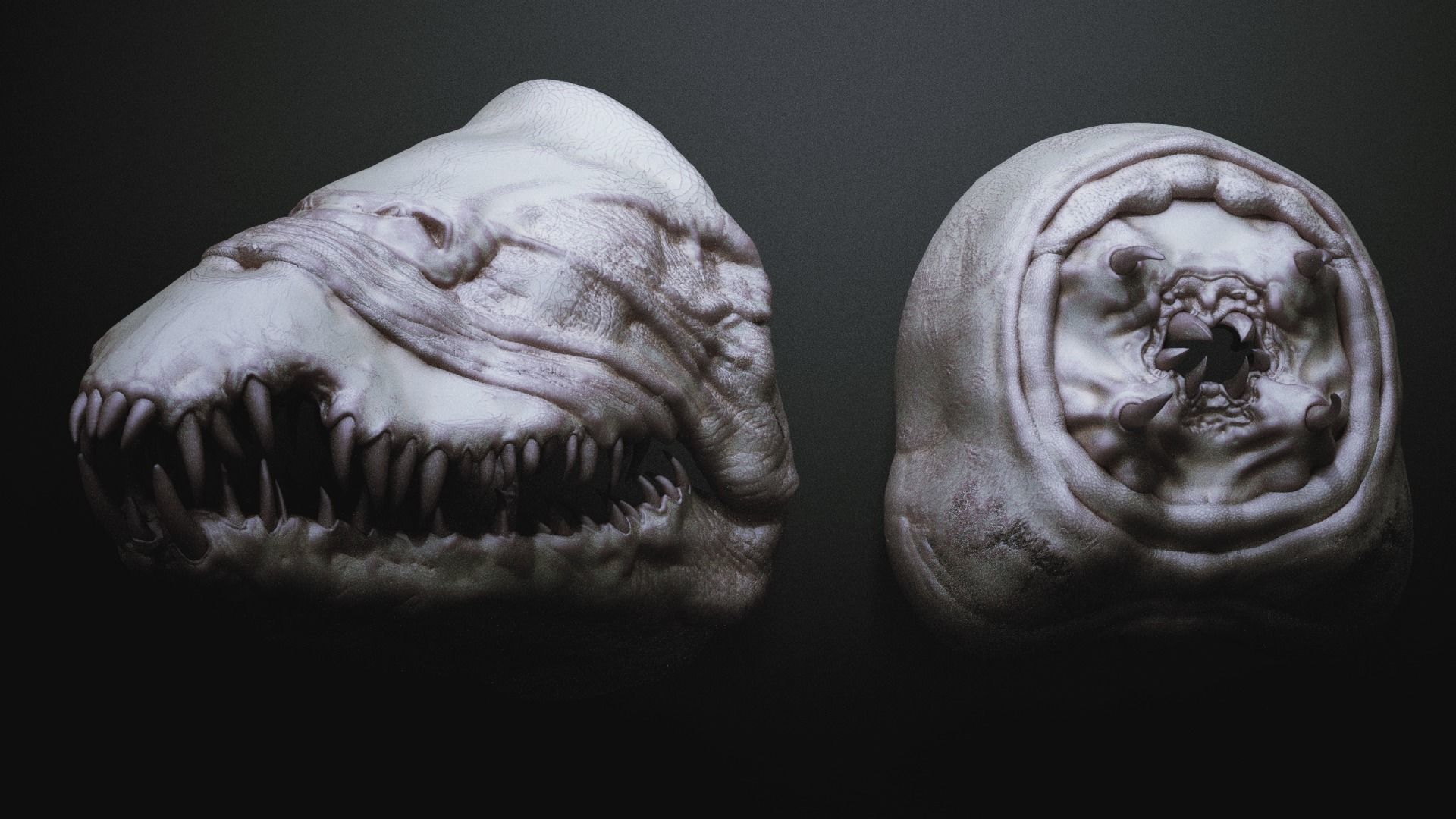 JAWS - 33 Monster Mouths and Skulls with IMM Brush and OBJs 3D model_11