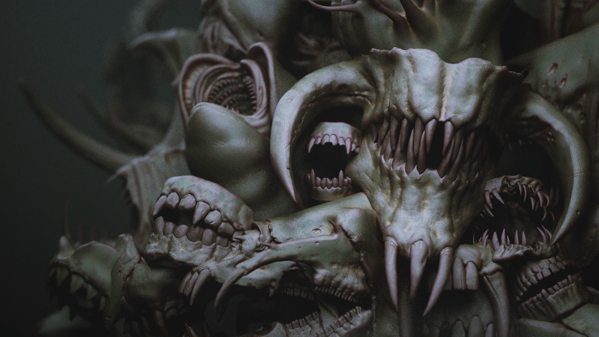 JAWS - 33 Monster Mouths and Skulls with IMM Brush and OBJs 3D model_4