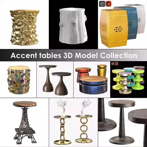 Accent tables 3D Model Collection