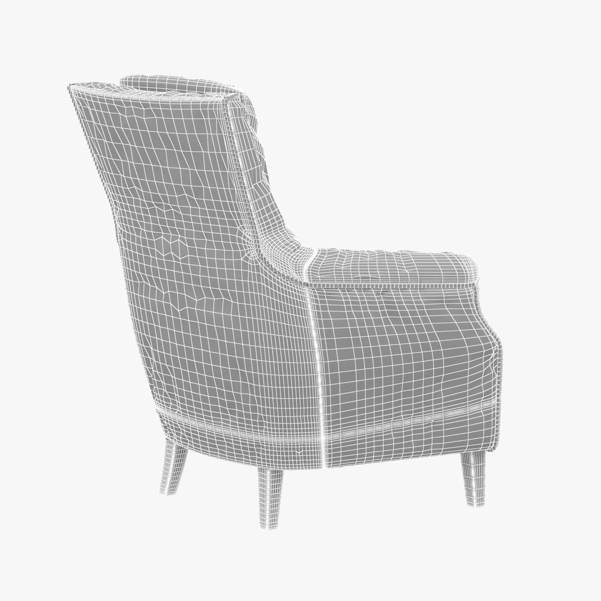 Chelsea Classic Man Room Distressed Cigar Leather Arm Chair 3D model_7