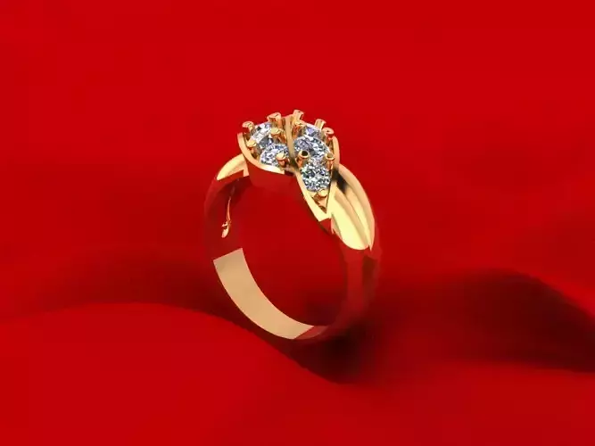 Tow Row Wedding Ring AI000209R