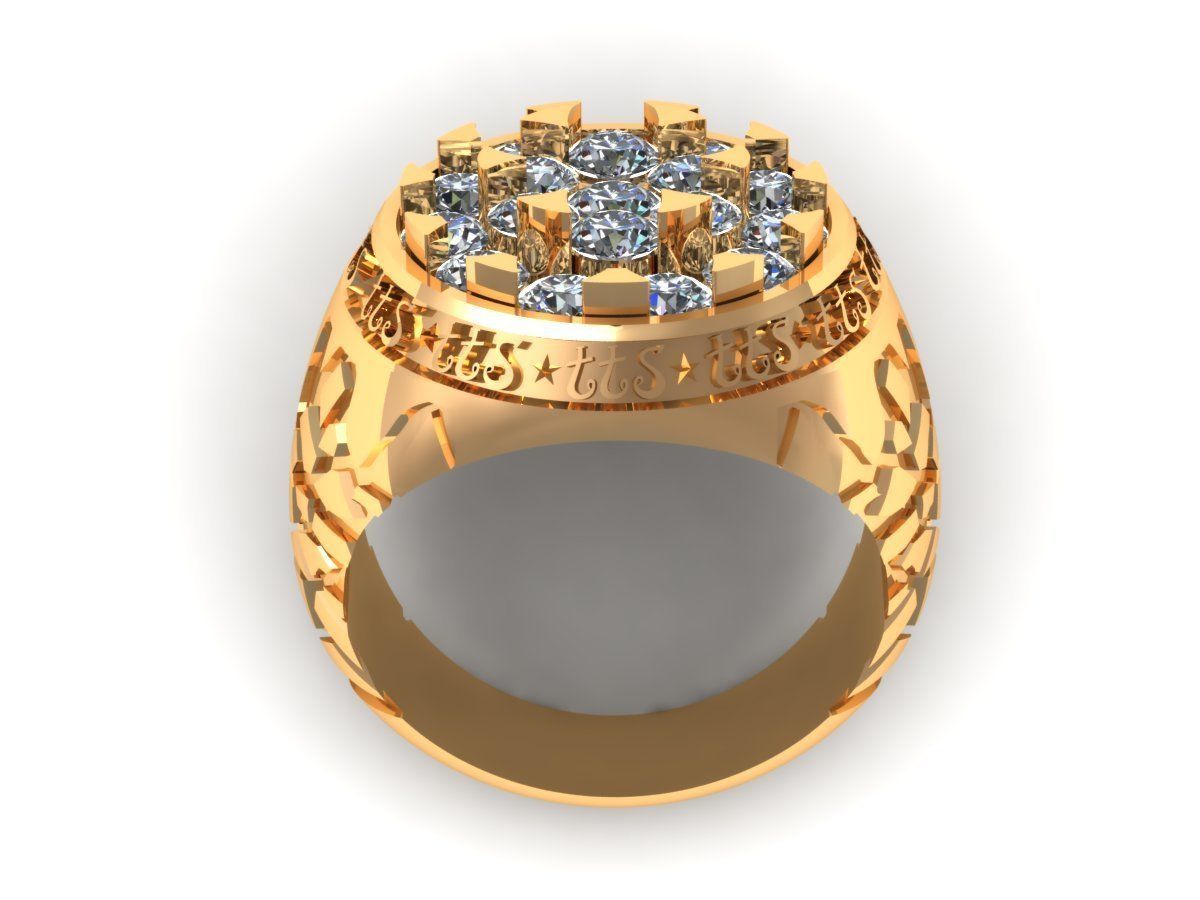 AI000212R gold ring with diamonds 3D print model_8