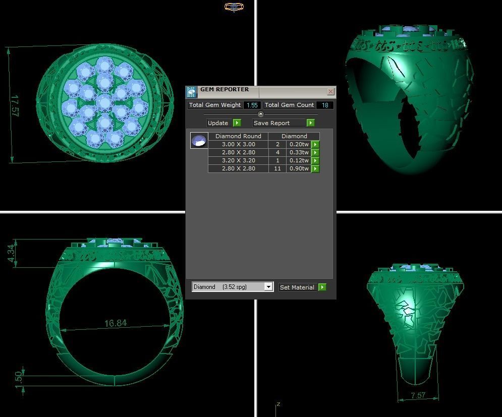 AI000212R gold ring with diamonds 3D print model_4