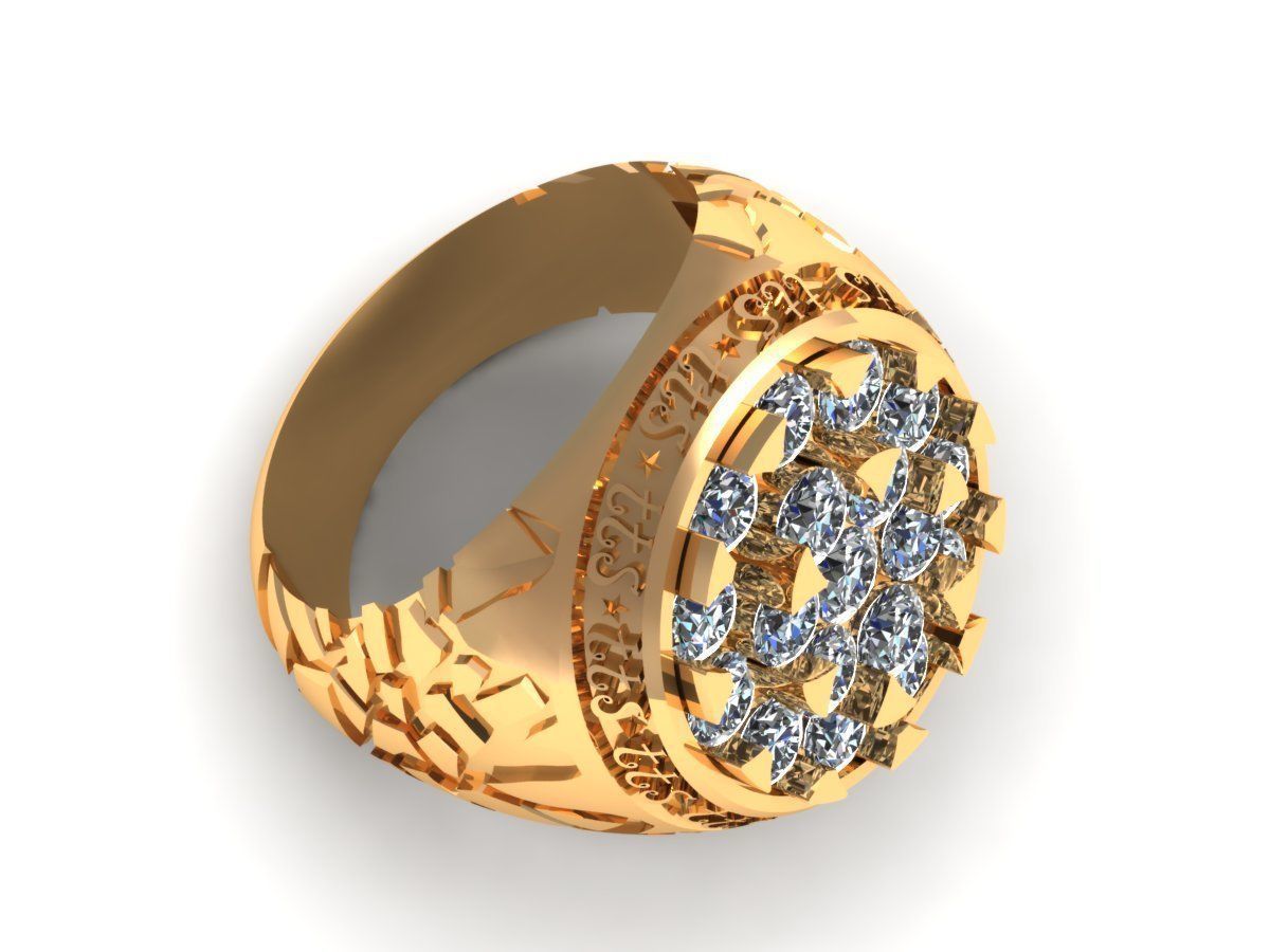 AI000212R gold ring with diamonds 3D print model_7