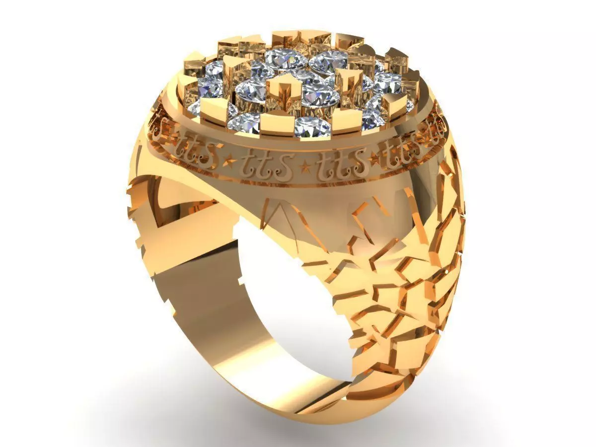 AI000212R gold ring with diamonds 3D print model_0