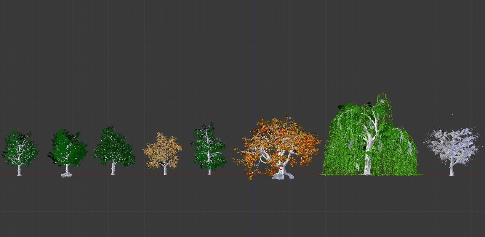 Broadleaves Pack 3D model_8