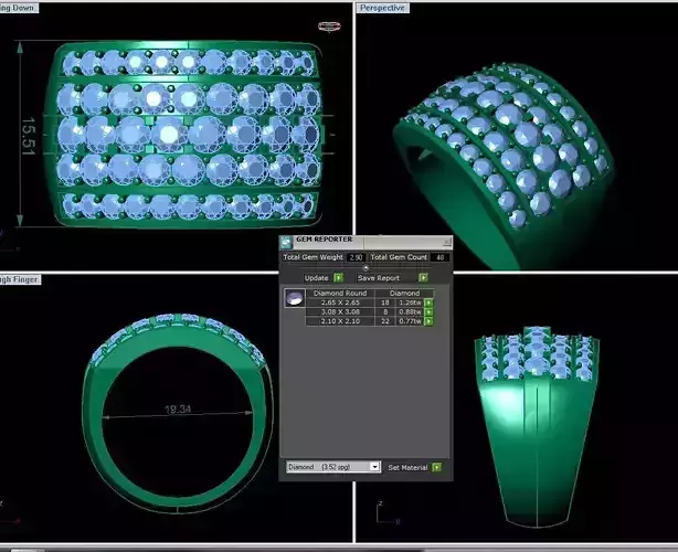 Five Row Man Wedding Ring AI000249R