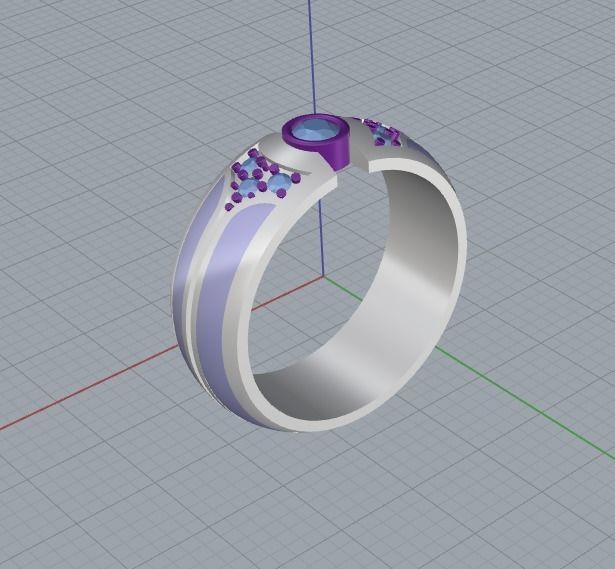Enamel Ring  3D print model_4