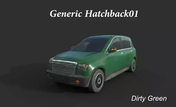 Generic Hatchback 01  Dirty Green
