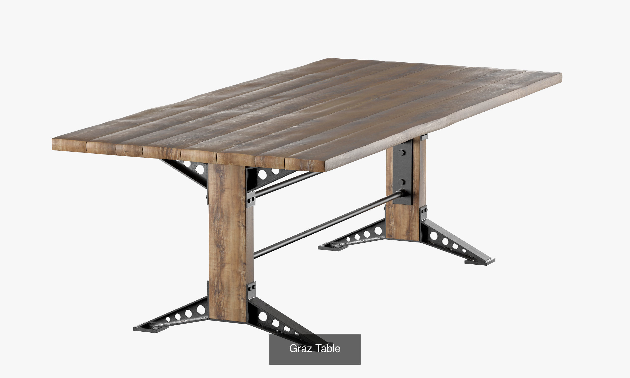 Rectangular Dining Tables 3D Model Collection_6