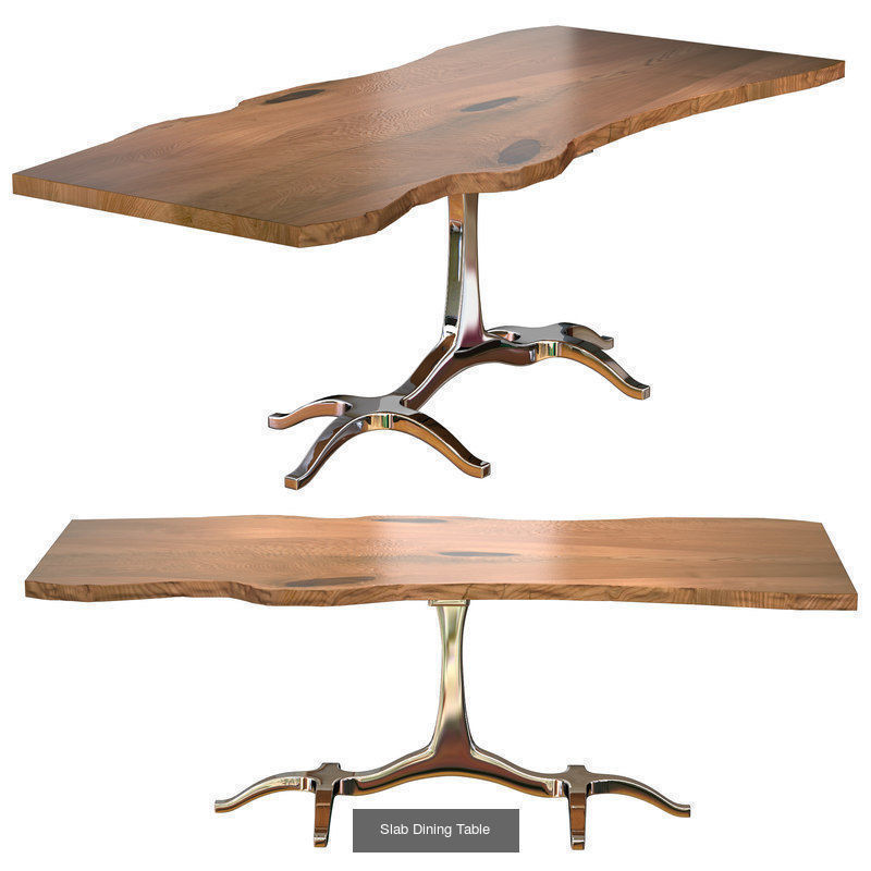 Rectangular Dining Tables 3D Model Collection_13