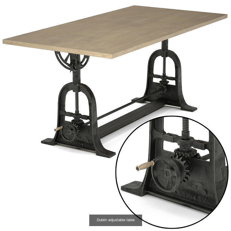 Rectangular Dining Tables 3D Model Collection_11