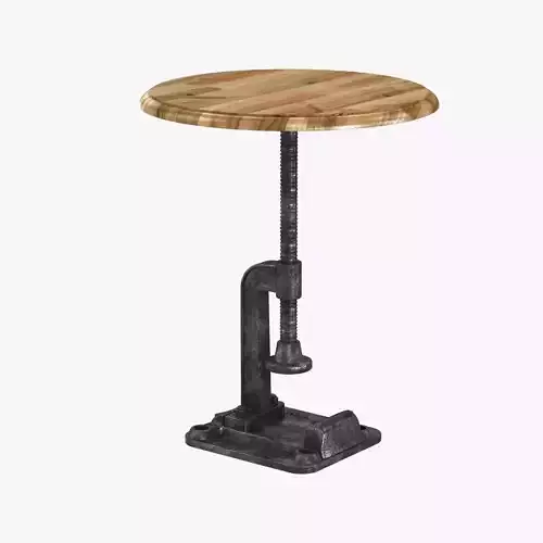 Reclaimed Wood Rustic Clamp Side Table Stool