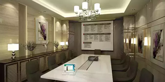 Meetingroom conference room with table and chairs