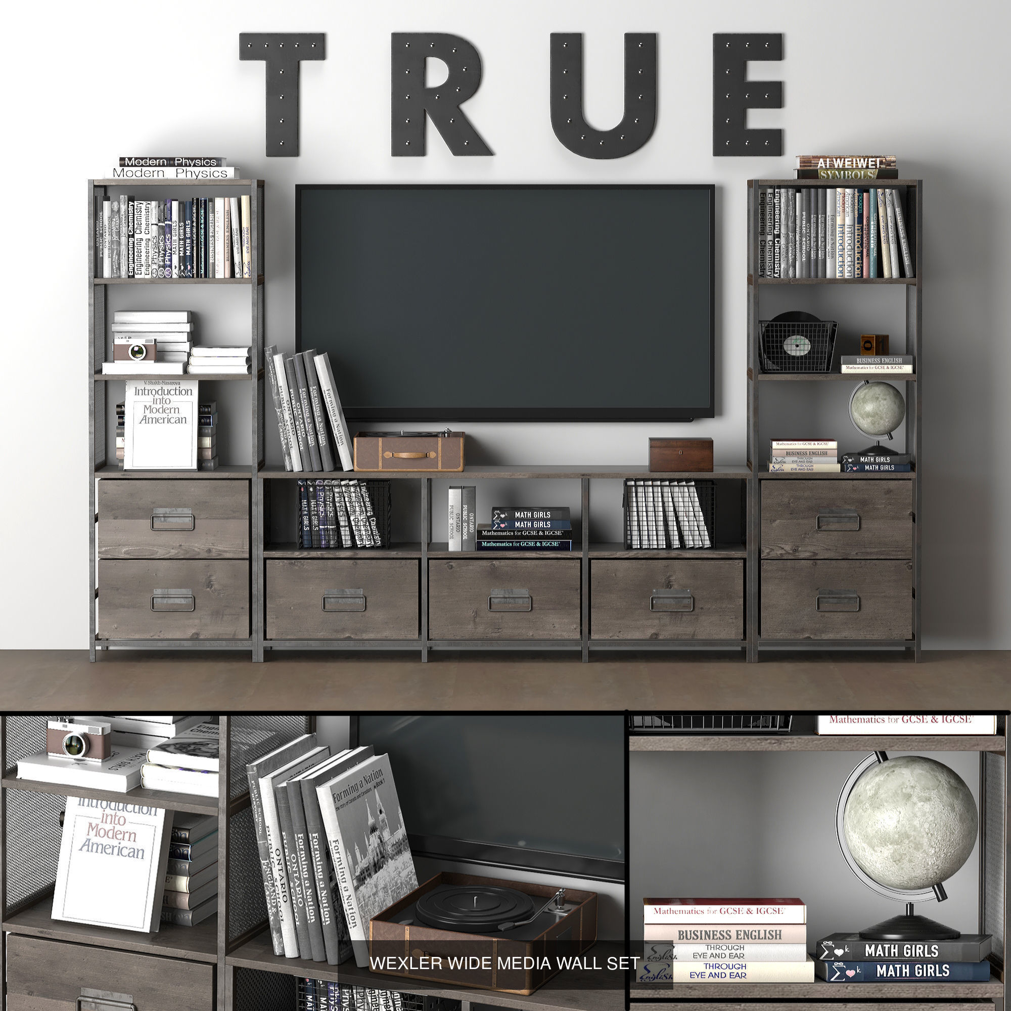 Media Wall Sets 3D Model Collection_3
