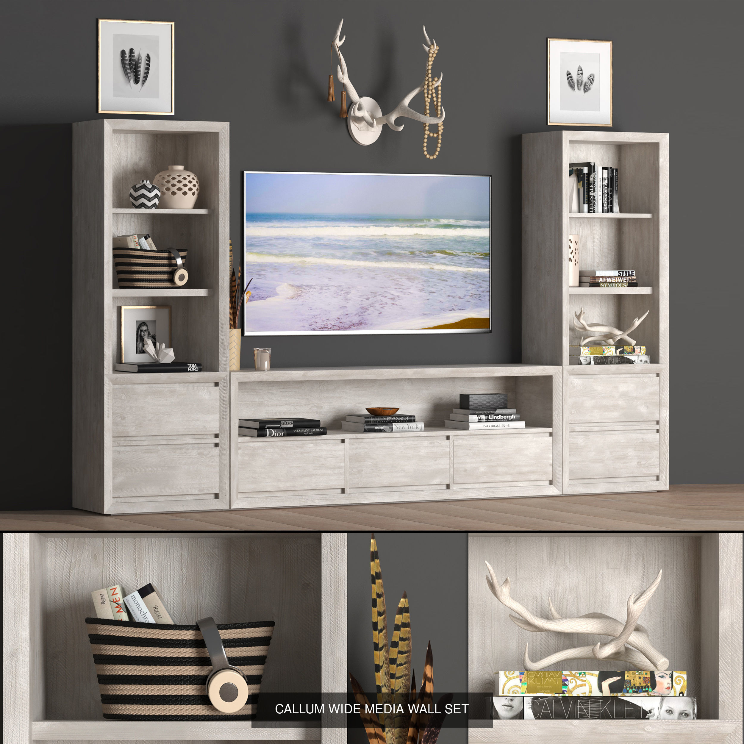 Media Wall Sets 3D Model Collection_5