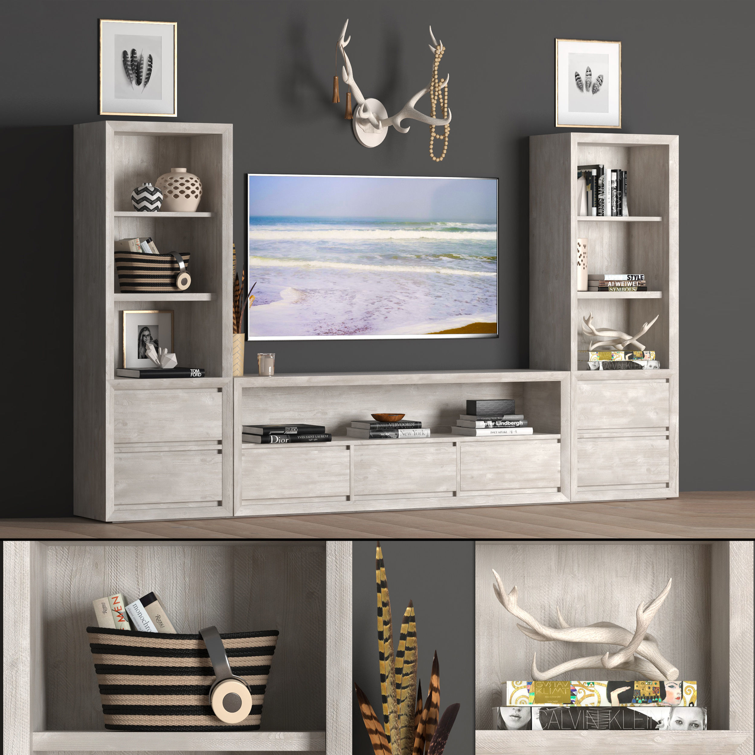 Media Wall Sets 3D Model Collection_21