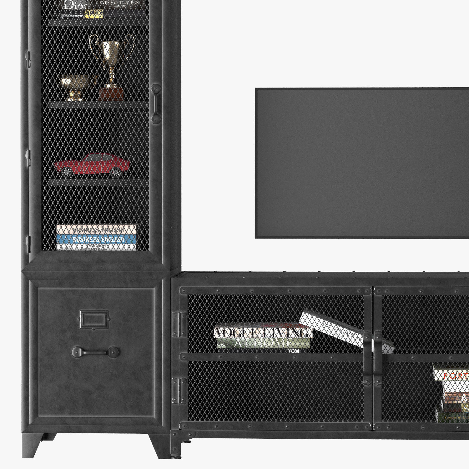 Media Wall Sets 3D Model Collection_10