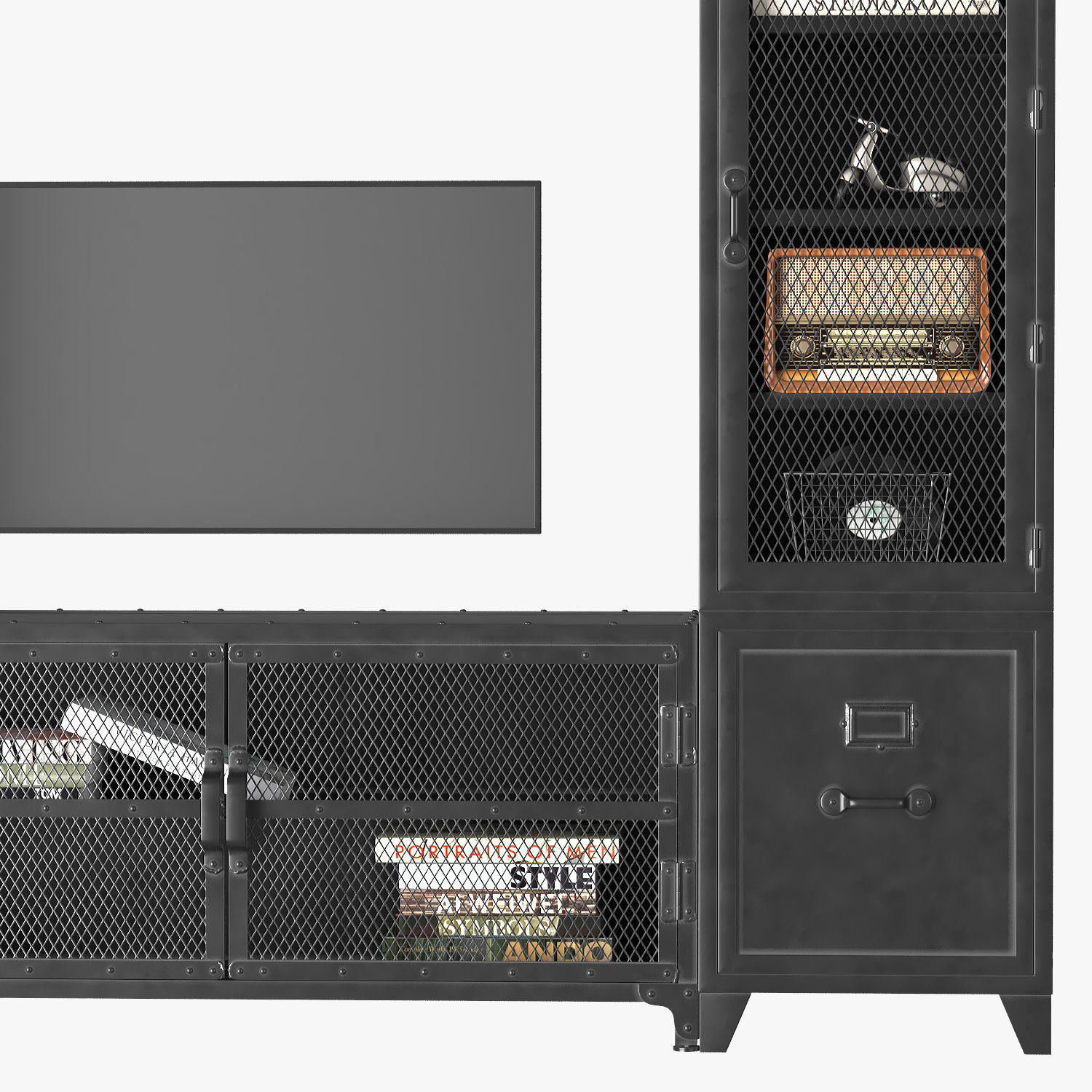 Media Wall Sets 3D Model Collection_1