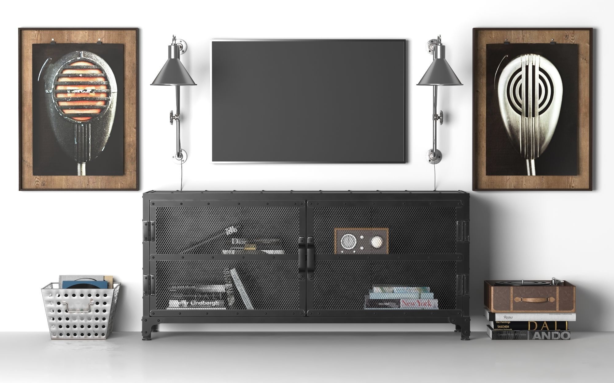 Media Wall Sets 3D Model Collection_23