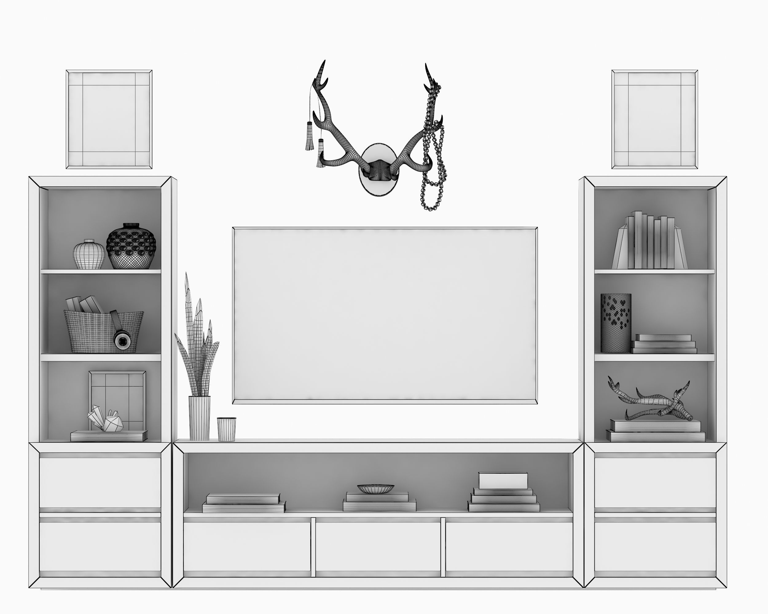 Media Wall Sets 3D Model Collection_20