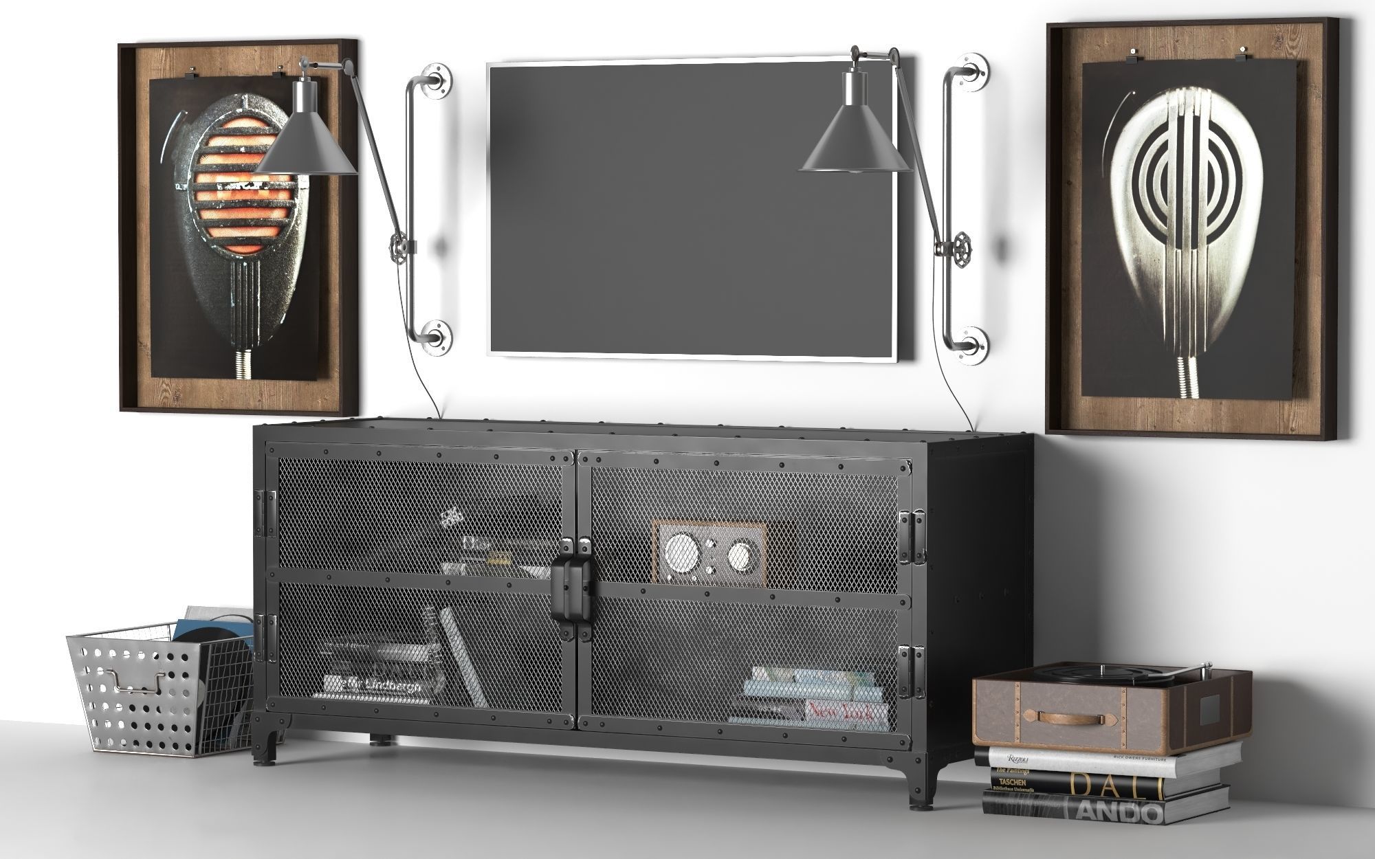 Media Wall Sets 3D Model Collection_25