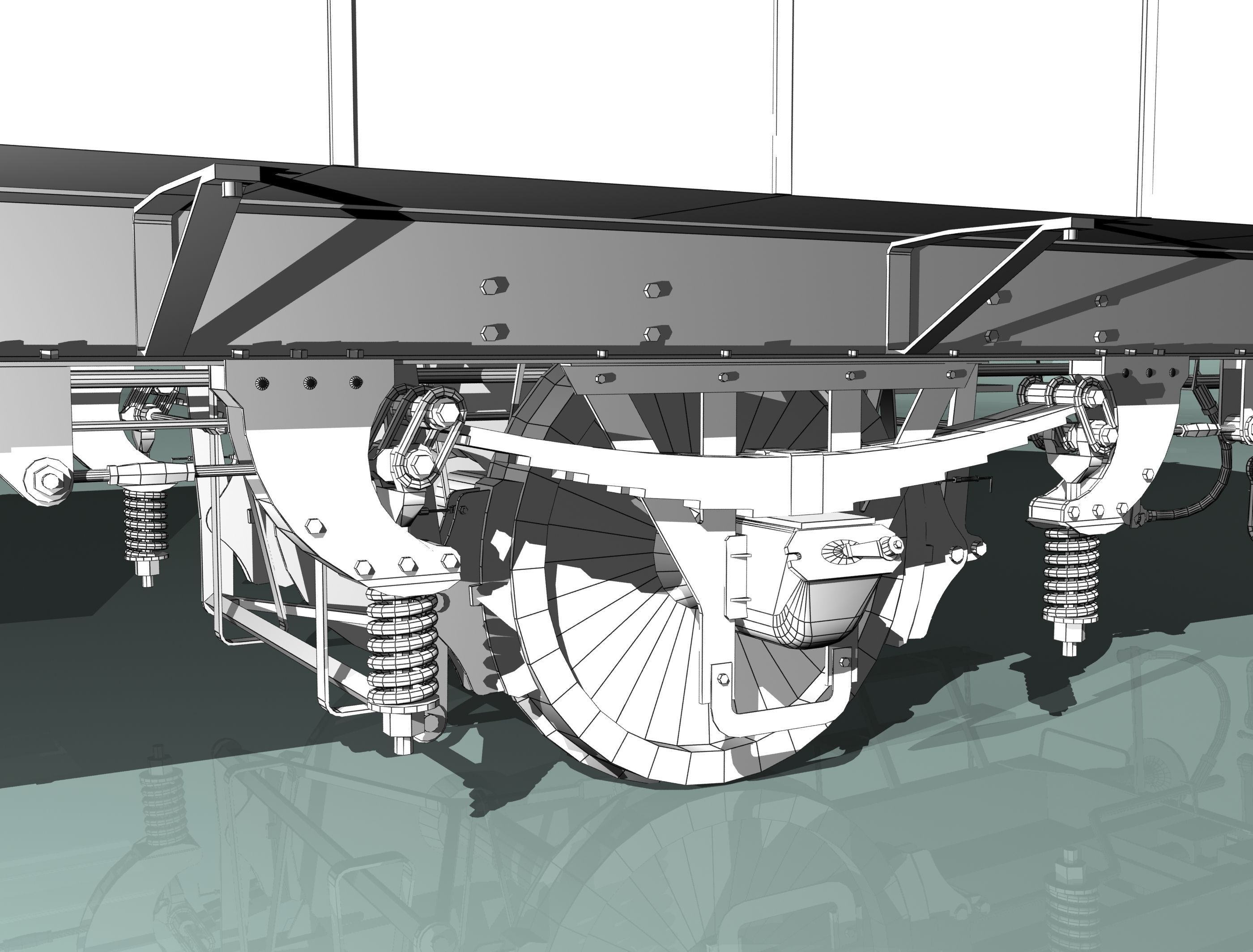passenger carriage 3D model_24