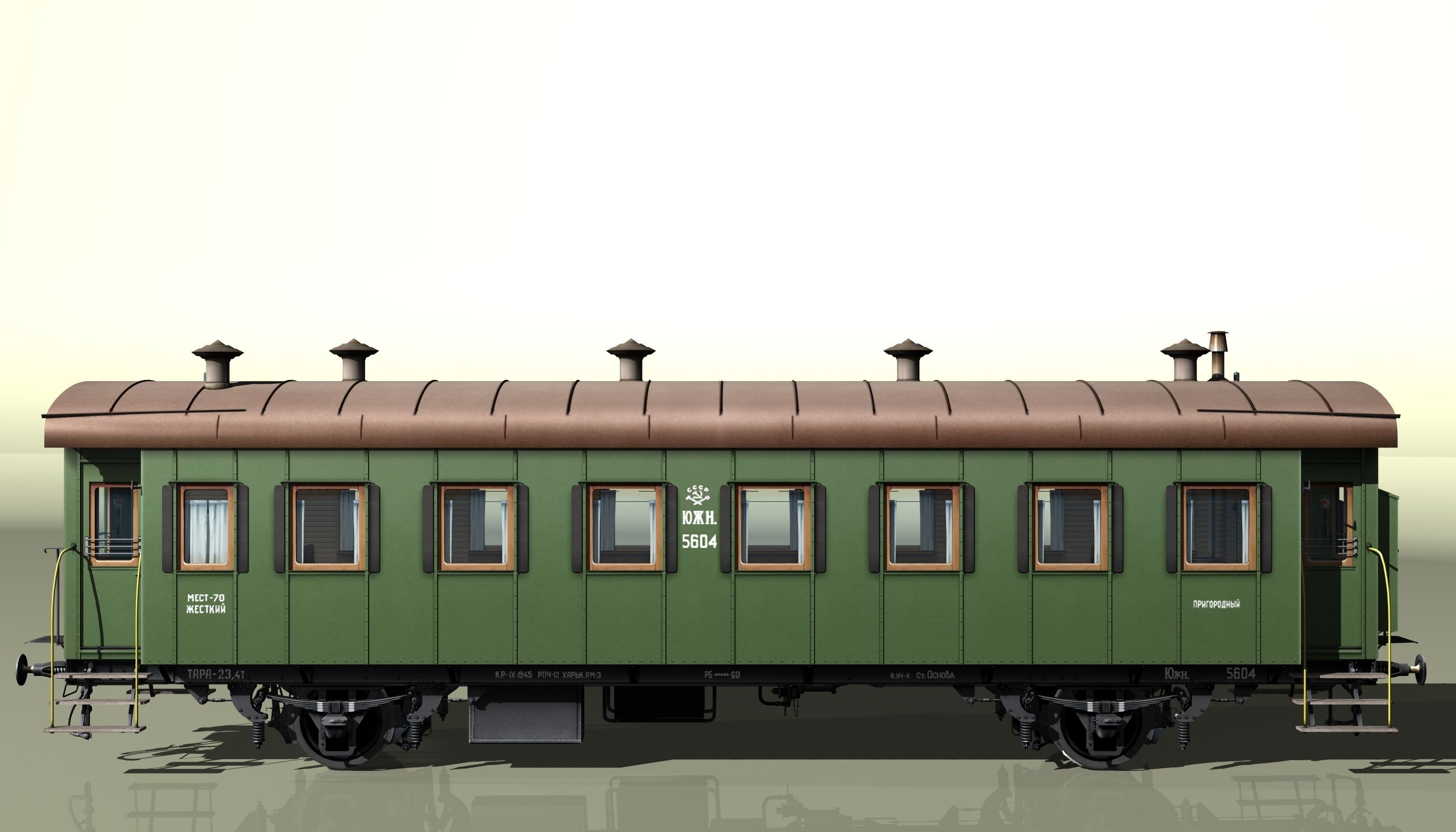 passenger carriage 3D model_2