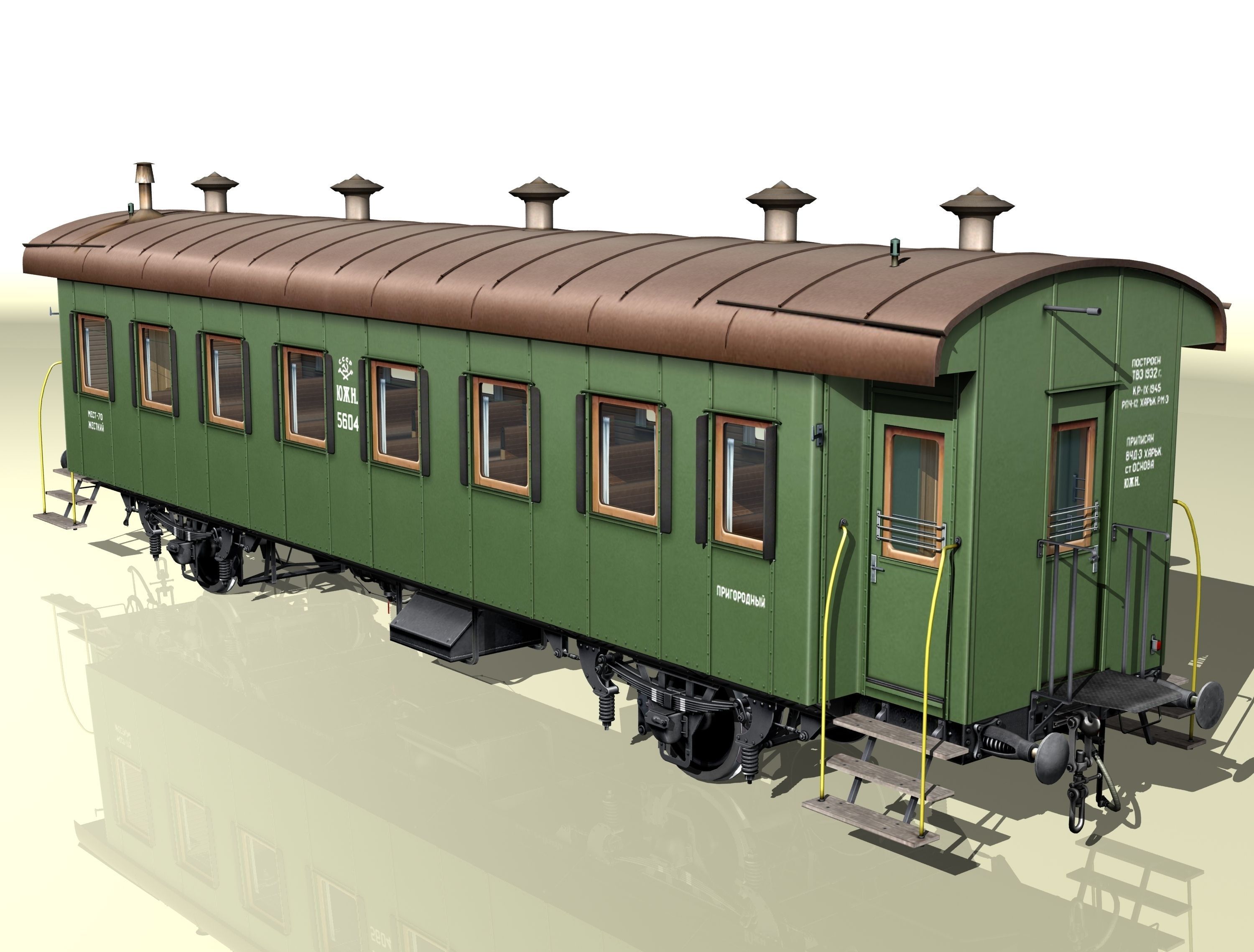 passenger carriage 3D model_7