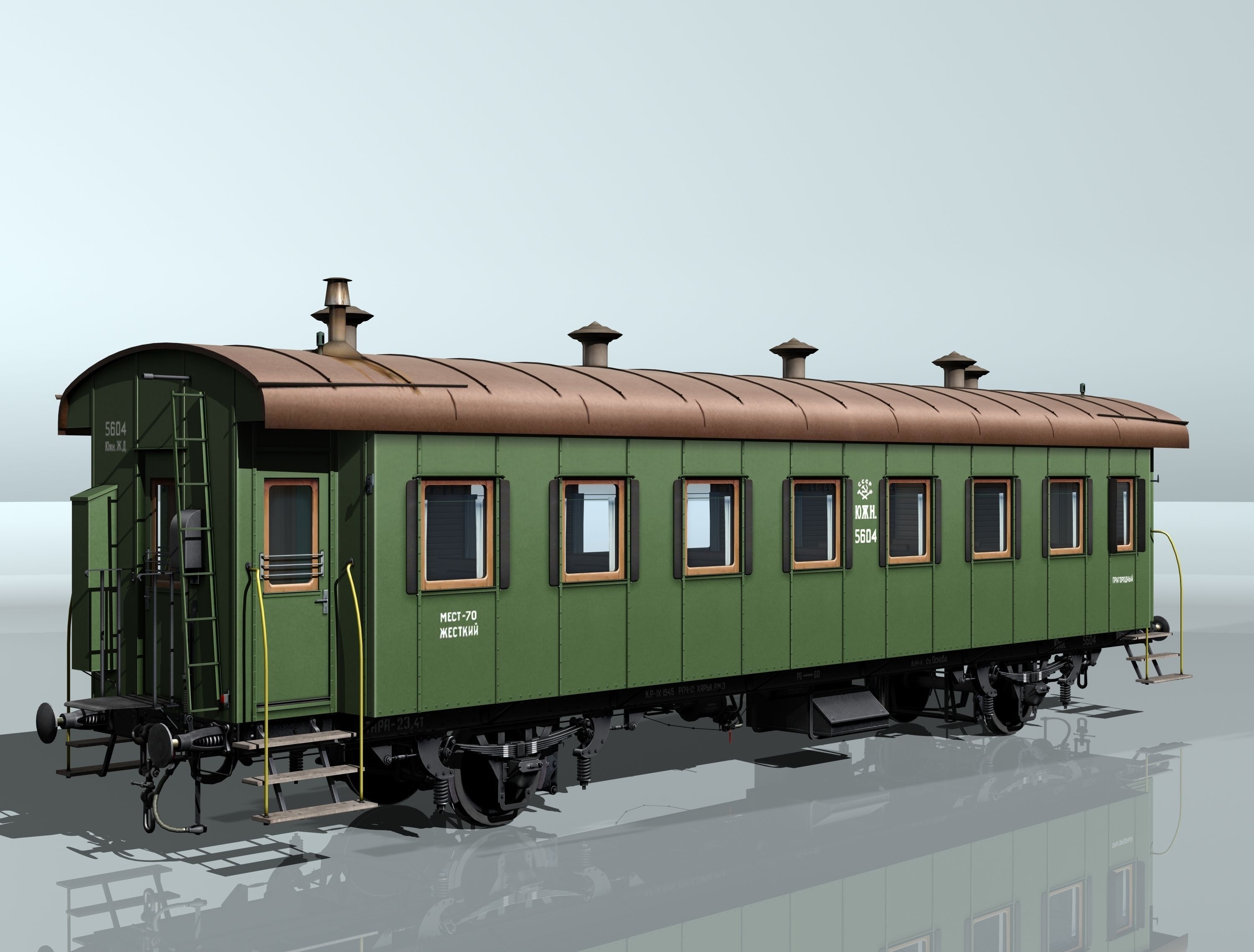 passenger carriage 3D model_6