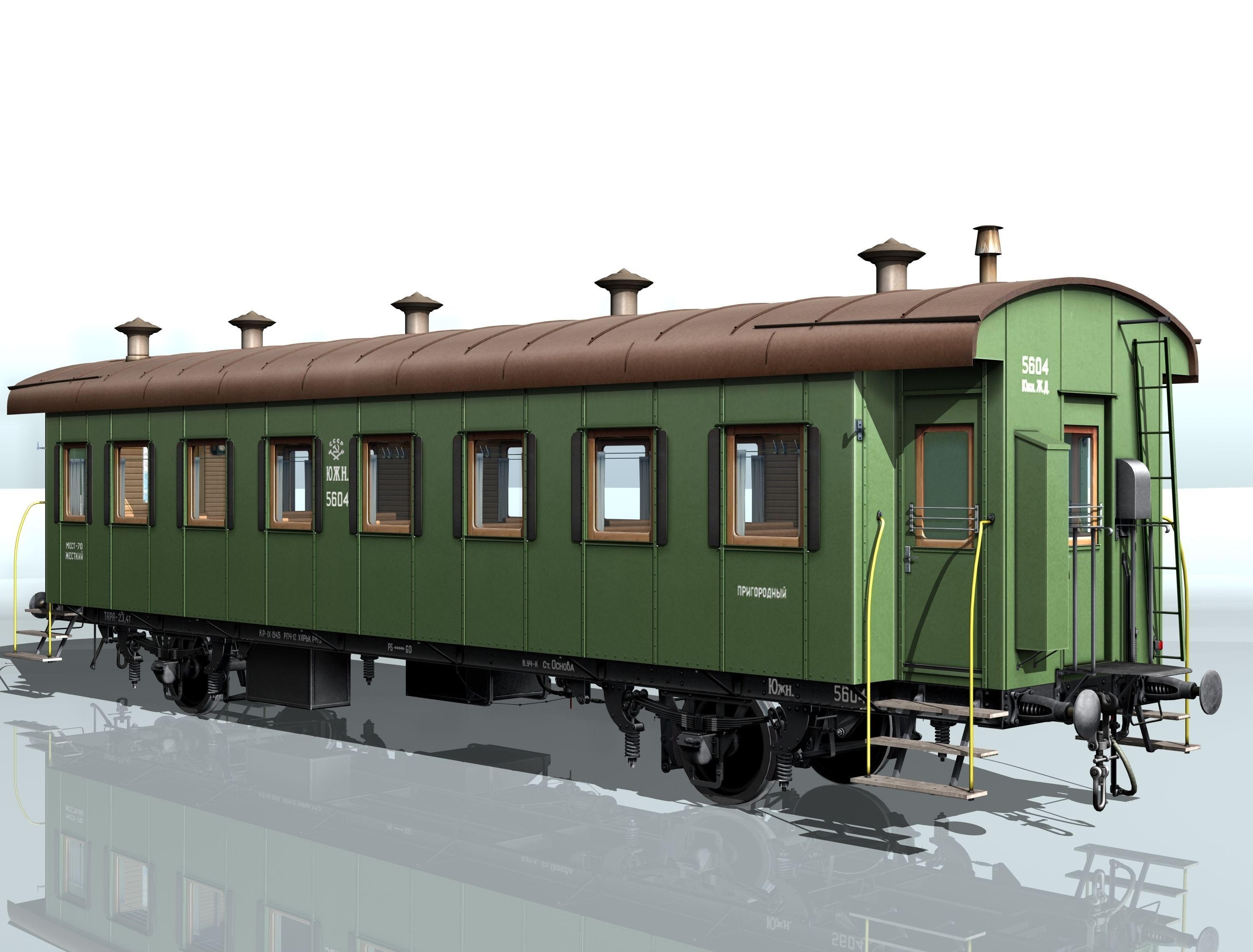 passenger carriage 3D model_12