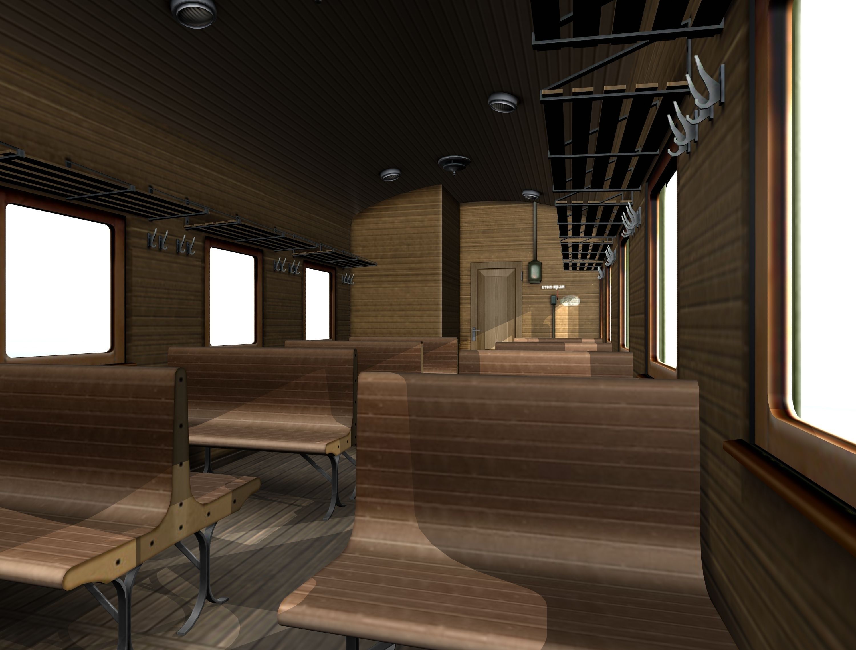 passenger carriage 3D model_16