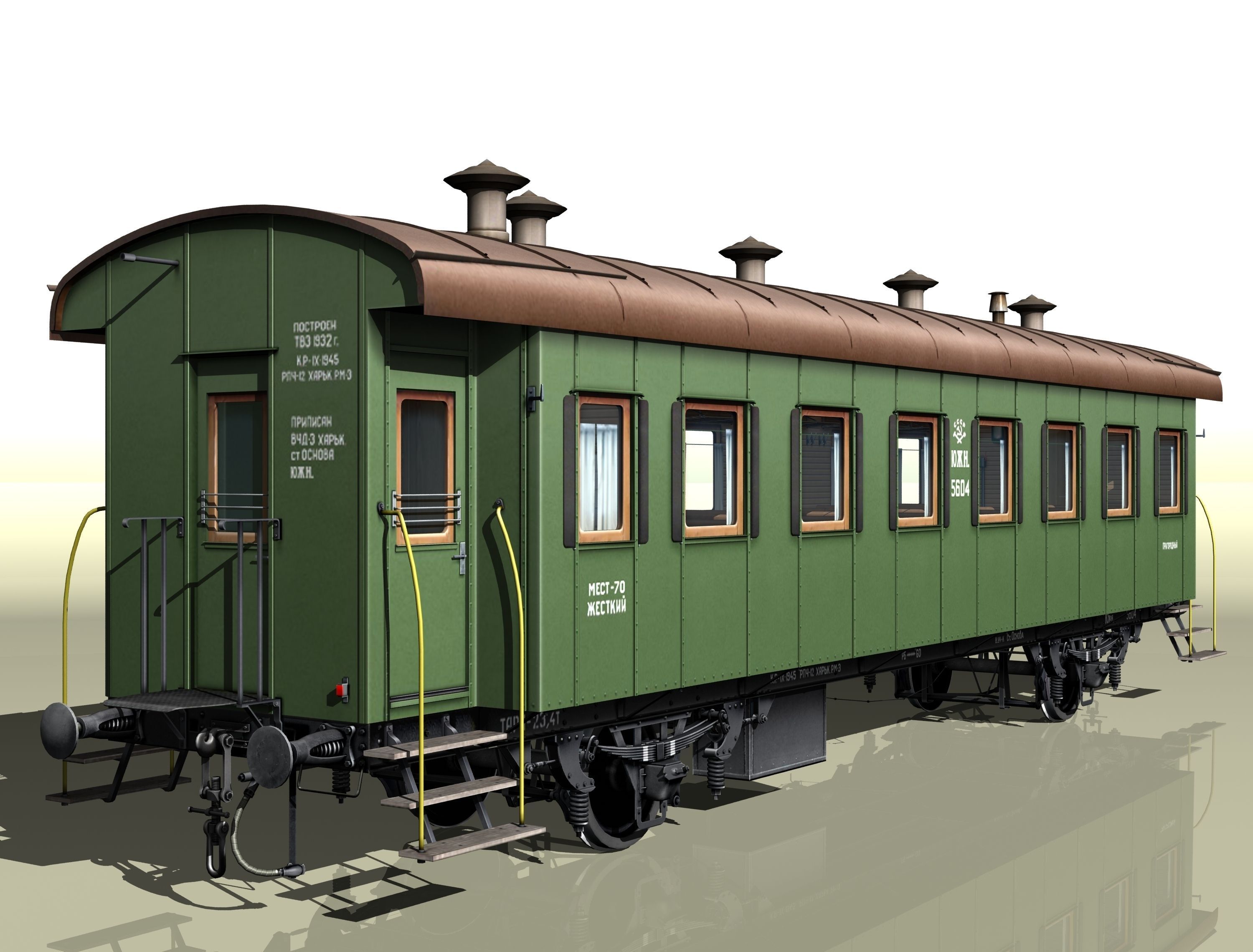 passenger carriage 3D model_4