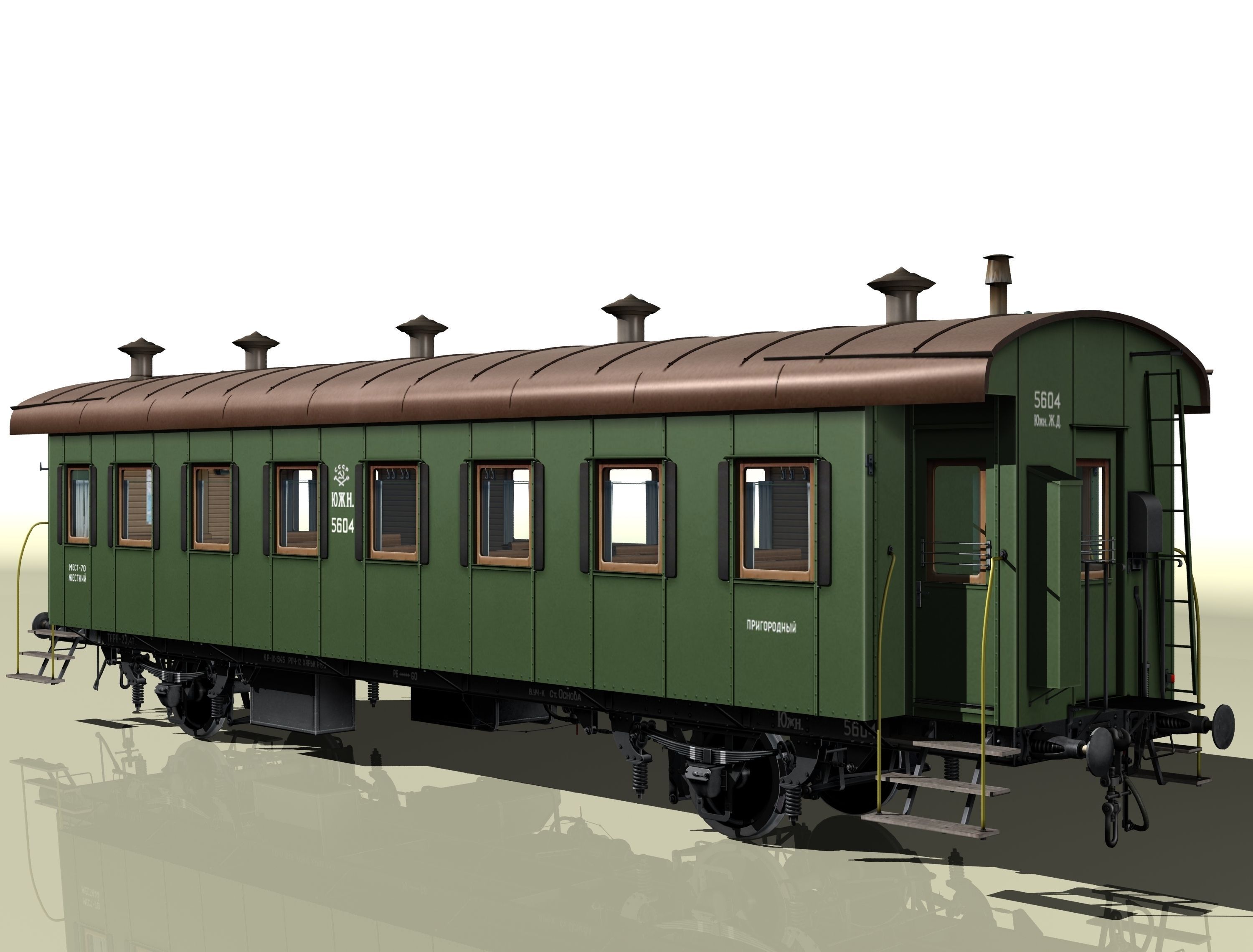 passenger carriage 3D model_3