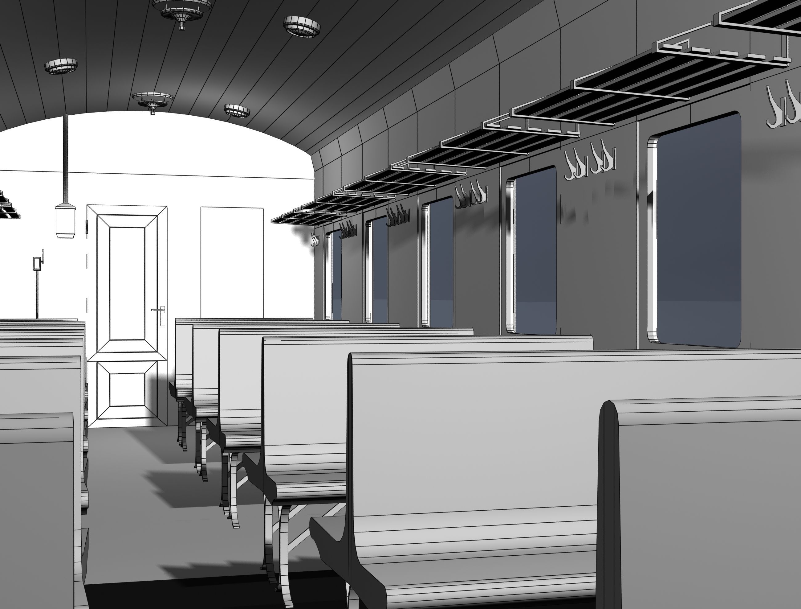 passenger carriage 3D model_25