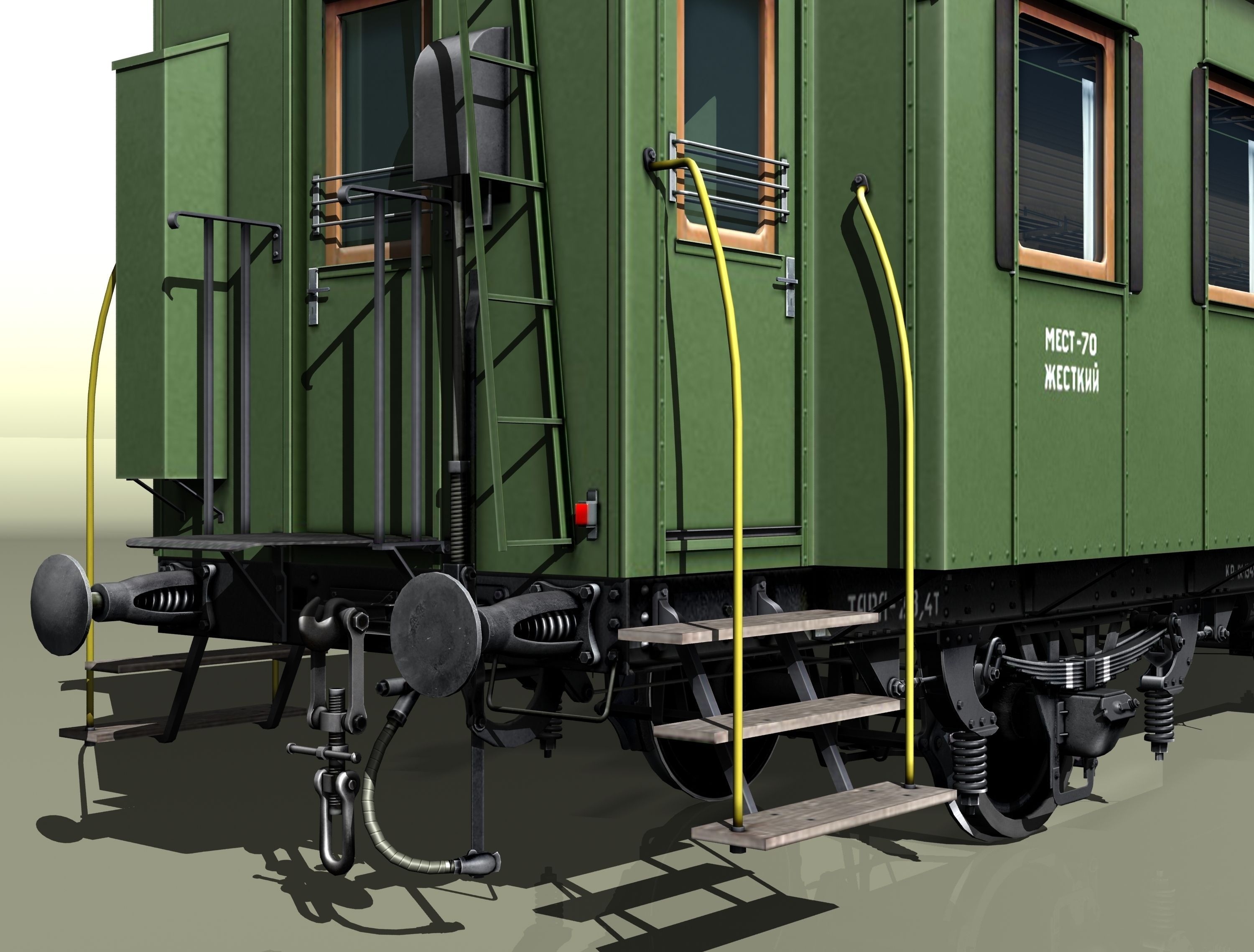 passenger carriage 3D model_5