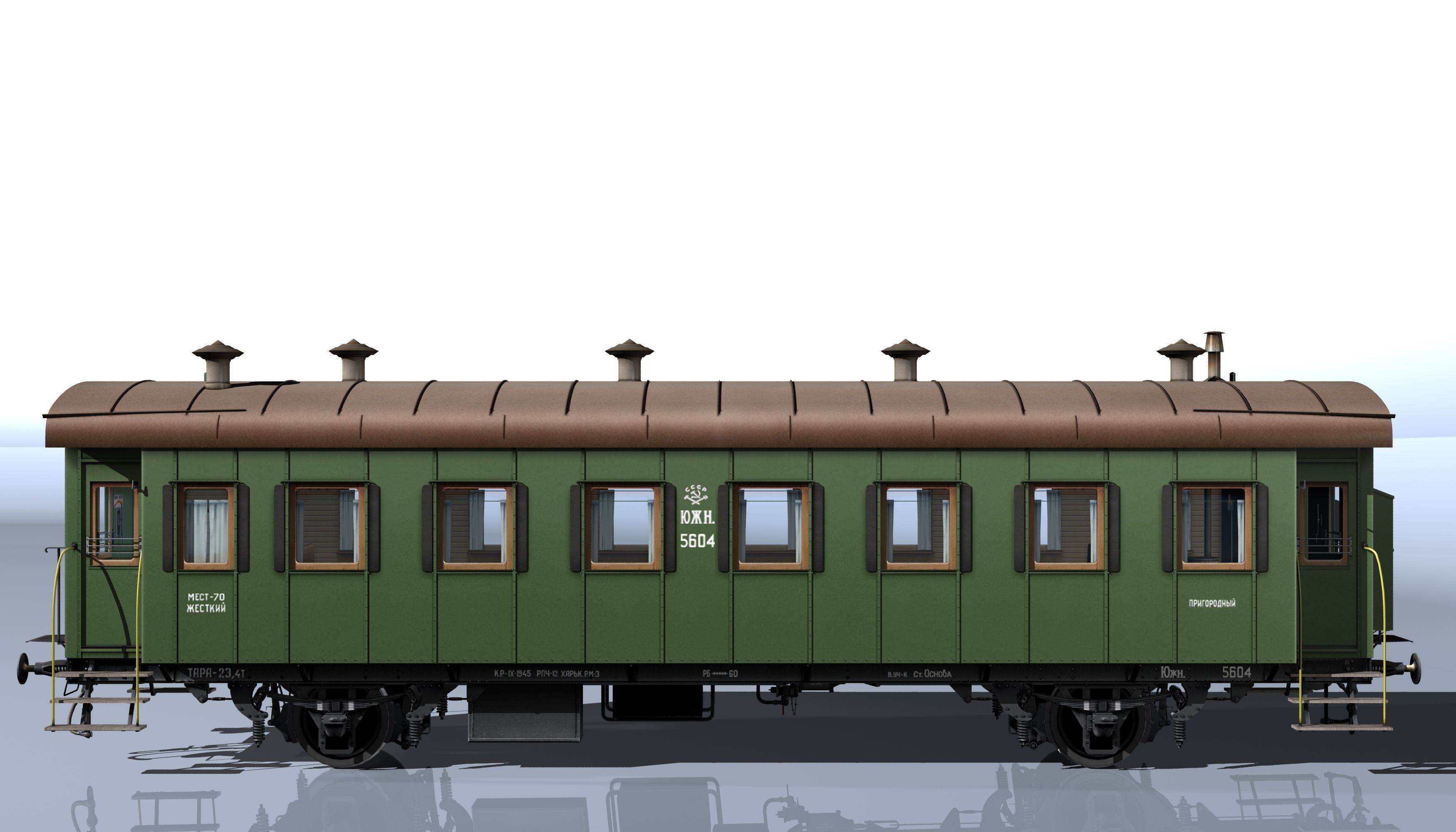 passenger carriage 3D model_10