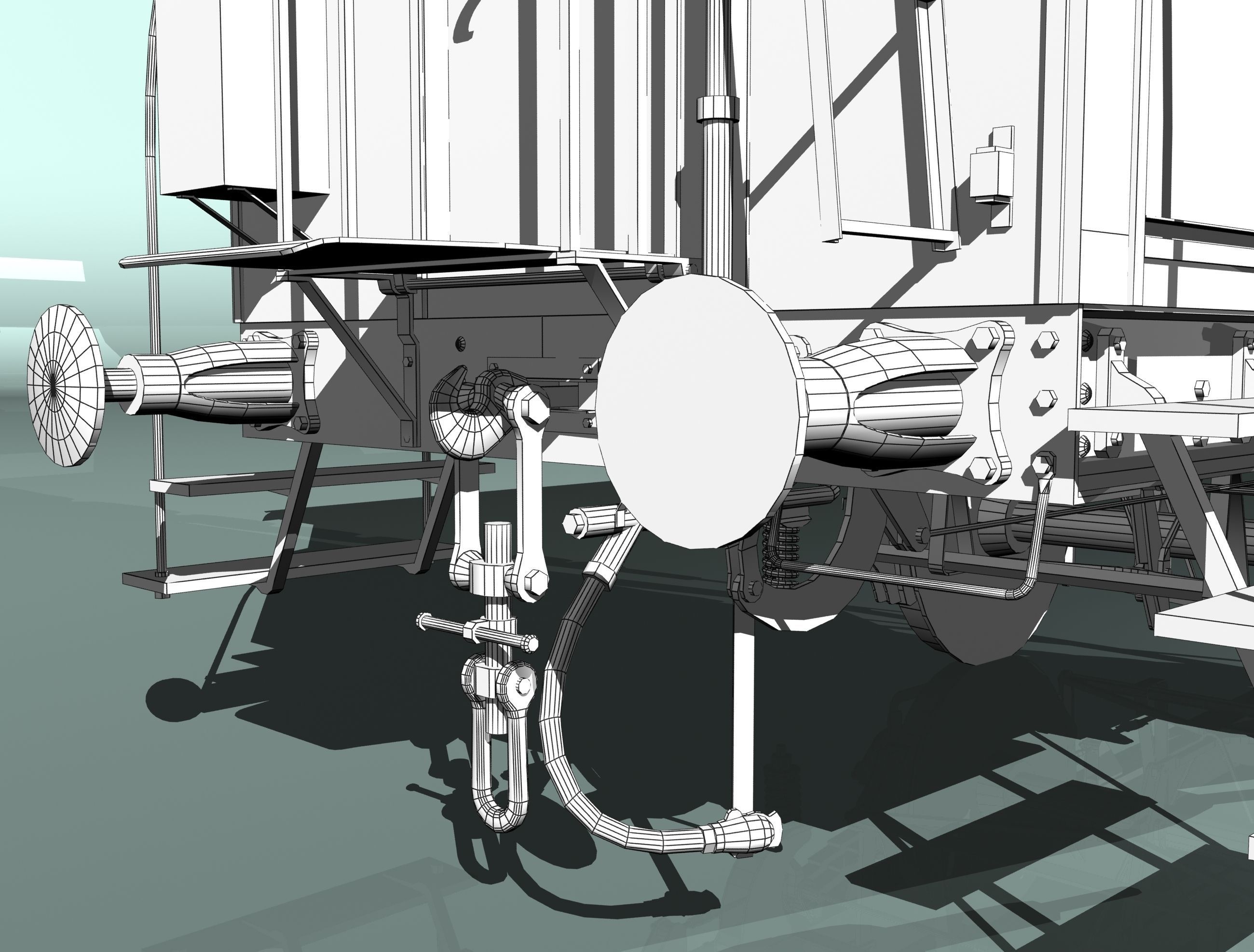 passenger carriage 3D model_23