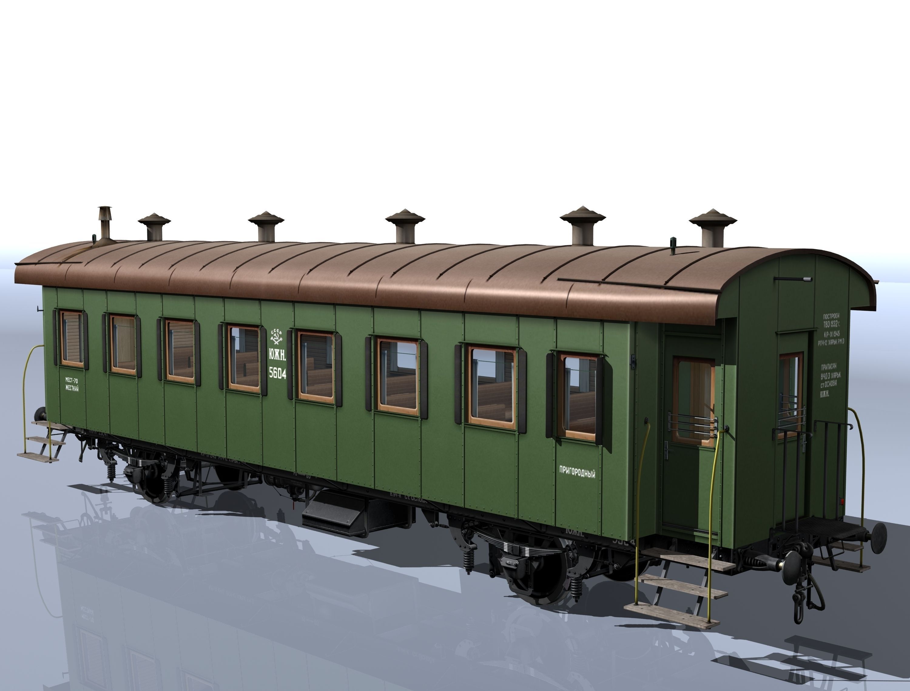 passenger carriage 3D model_9