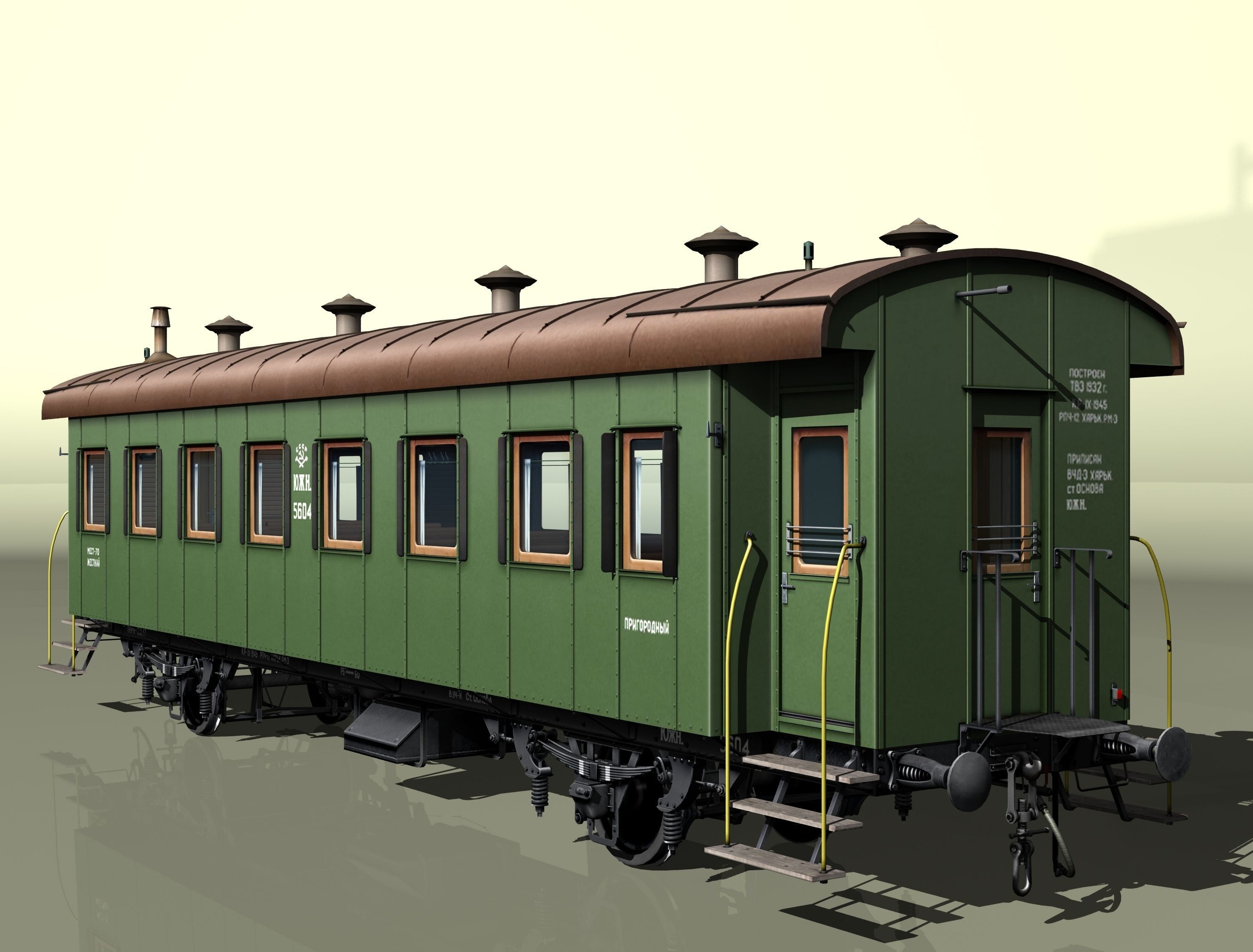 passenger carriage 3D model_11