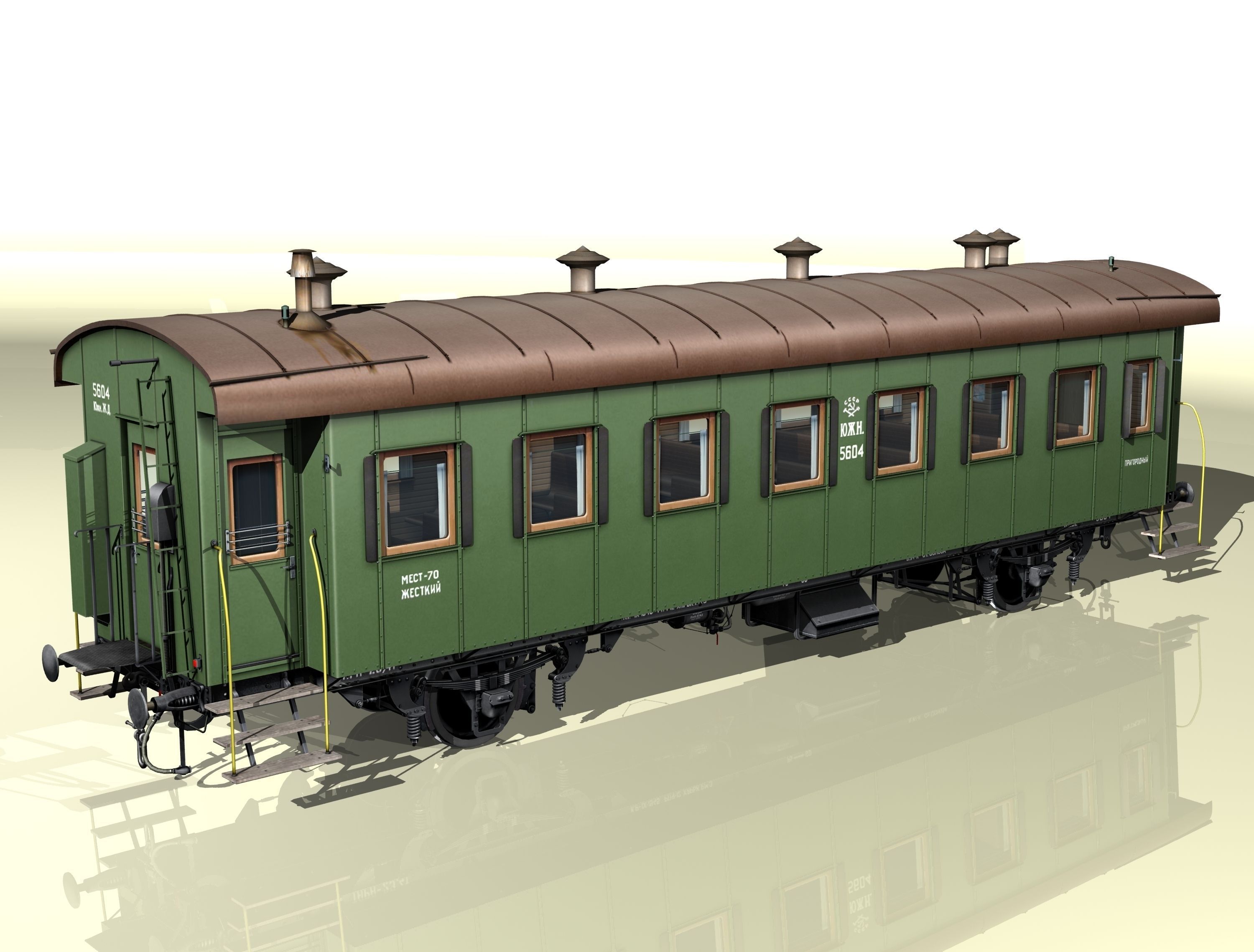 passenger carriage 3D model_8