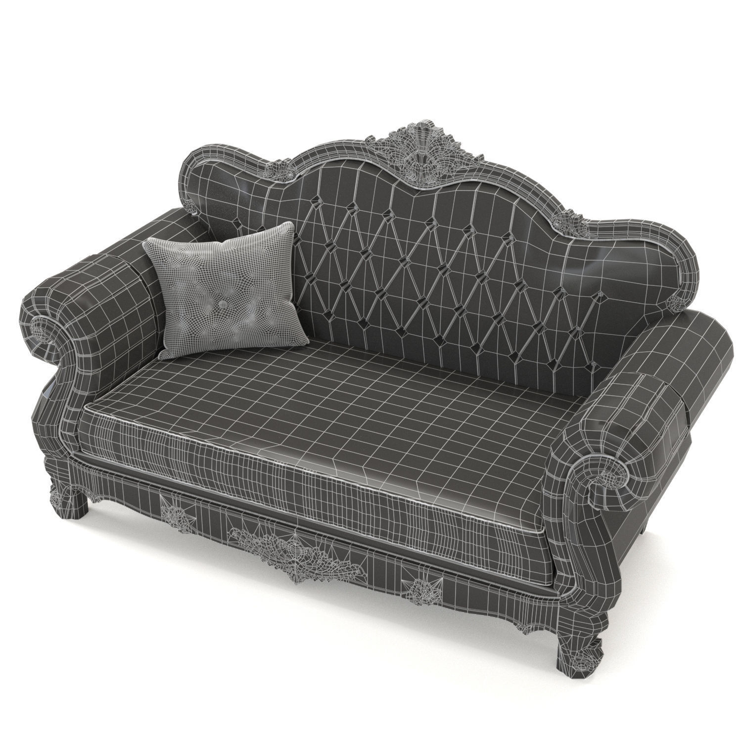 classic sofa 3D model_4