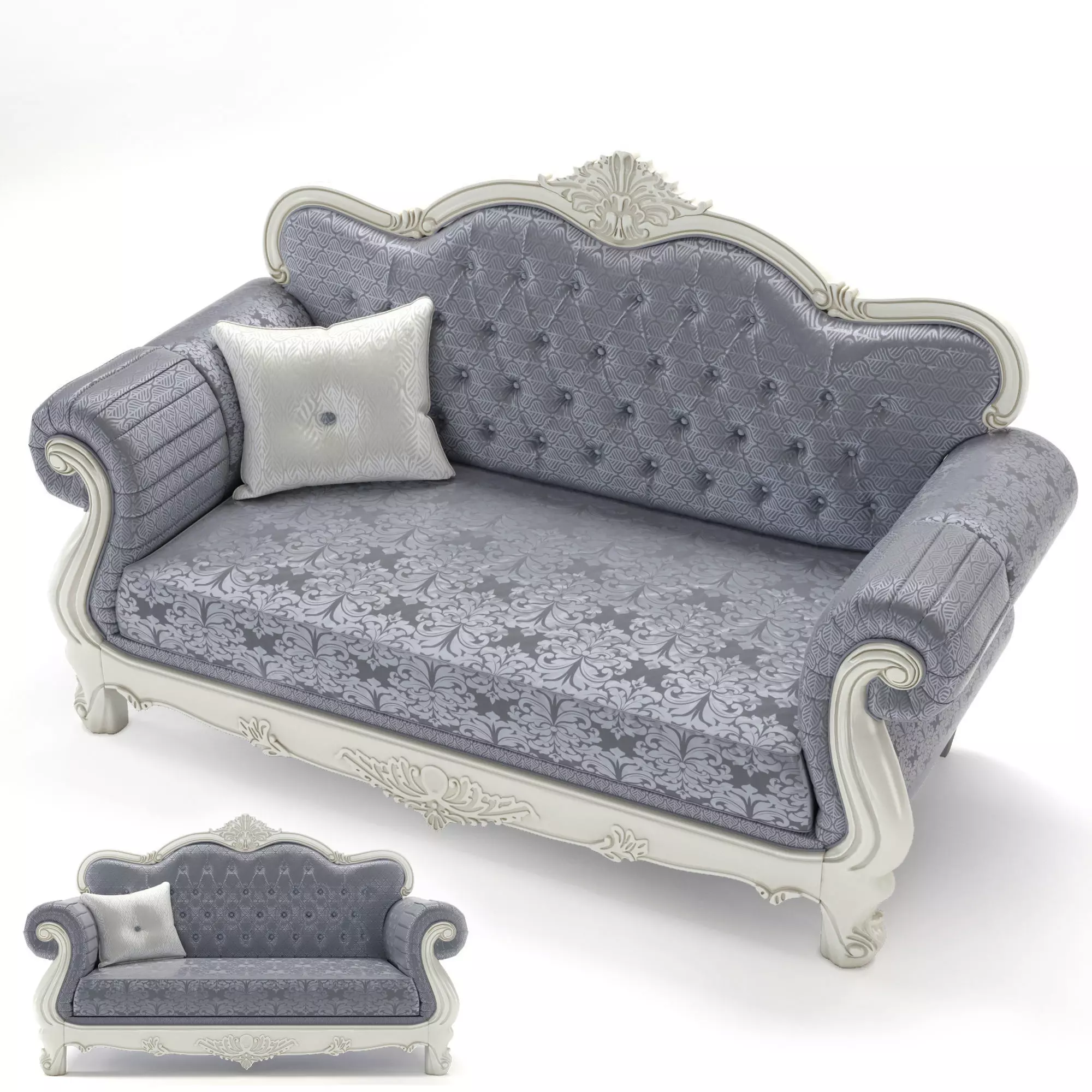 classic sofa 3D model_0