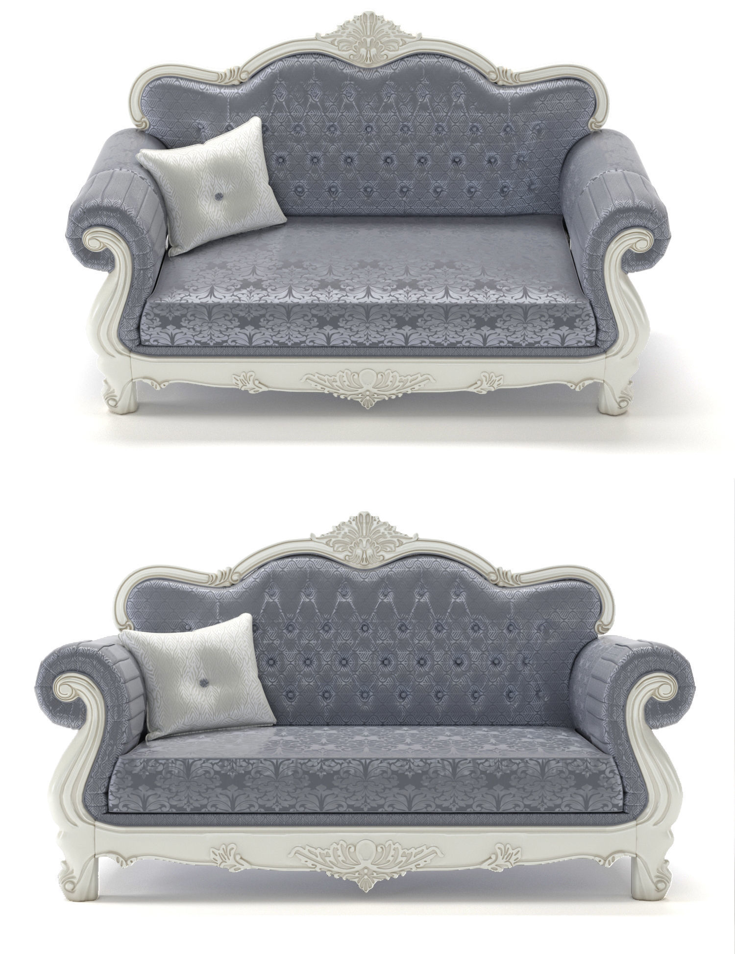classic sofa 3D model_1