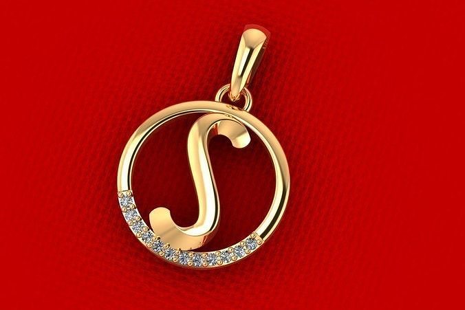S Diamond Pendant